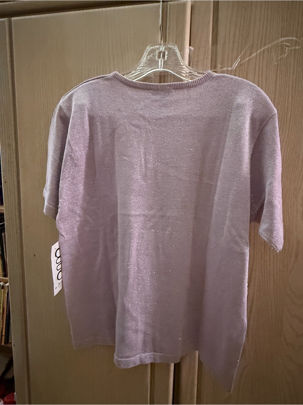 Lavender Shimmer Short Sleeve Top - Picture 4 of 4